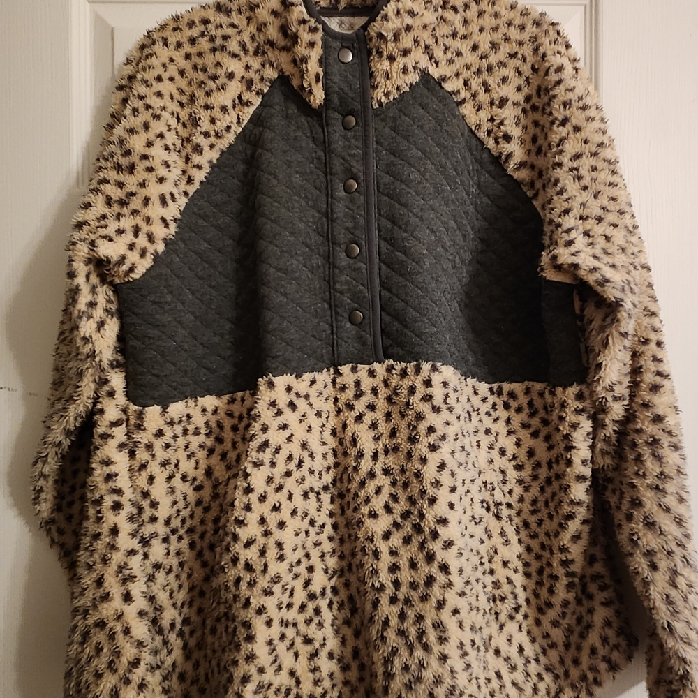 Maurices Quarter Zip Sherpa Tunic Sweatshirt
